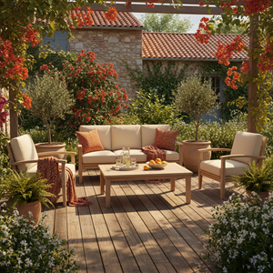Chaise de jardin empilable