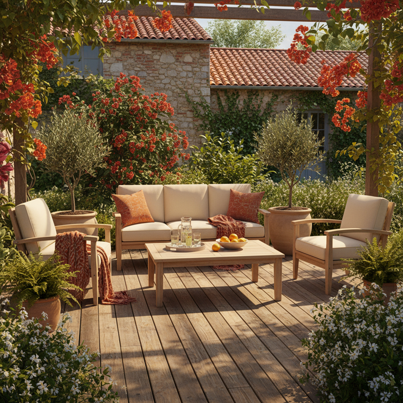 Chaise de jardin empilable